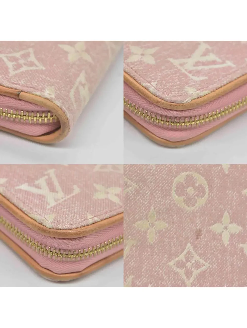 $1060 Louis Vuitton Denim Monogram Jacquard Zippy Wallet - Picture 4 of 15